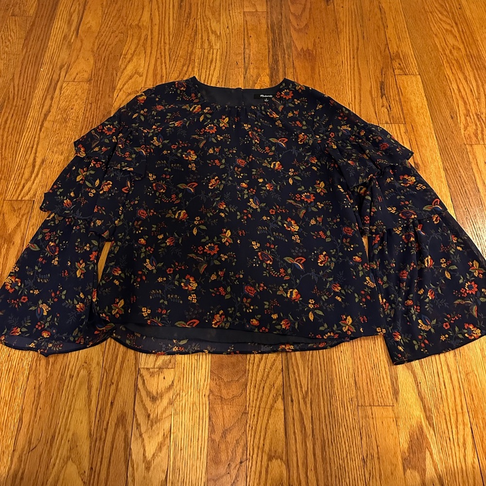 Madewell floral blouse
